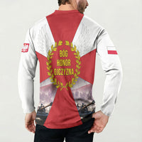 Polish Armed Forces Day Button Sweatshirt Bog Honor Ojczyzna Heritage