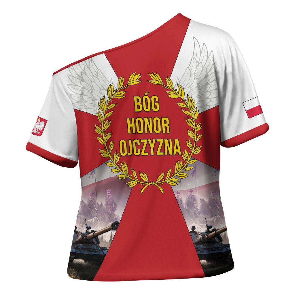 Polish Armed Forces Day Cross Shoulder Shirt Bog Honor Ojczyzna Heritage