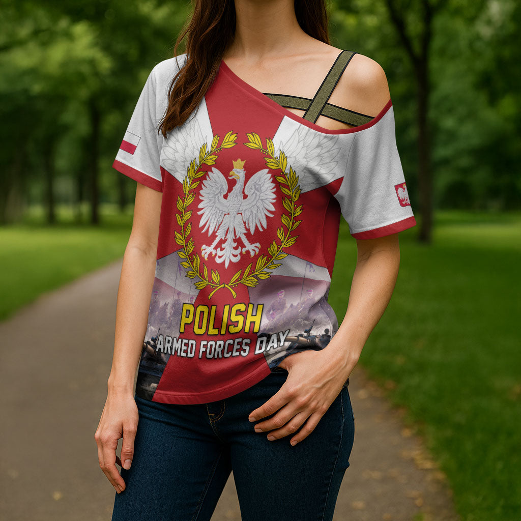 Polish Armed Forces Day Cross Shoulder Shirt Bog Honor Ojczyzna Heritage
