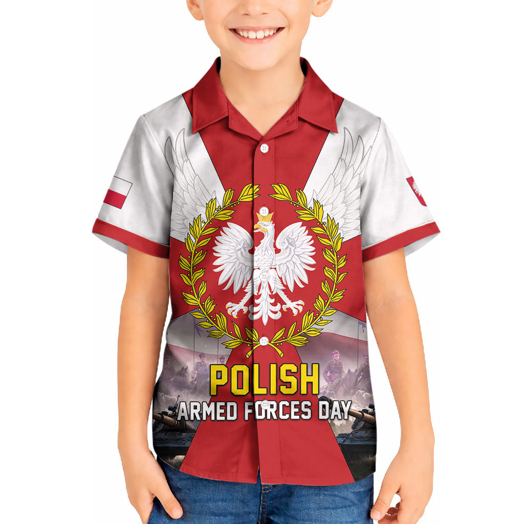 Polish Armed Forces Day Kid Hawaiian Shirt Bog Honor Ojczyzna Heritage
