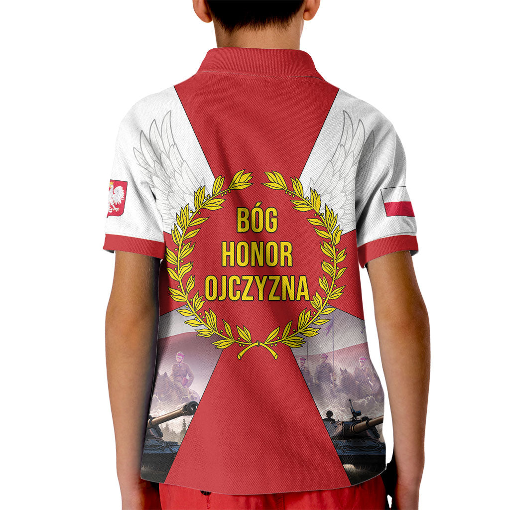 Polish Armed Forces Day Kid Polo Shirt Bog Honor Ojczyzna Heritage