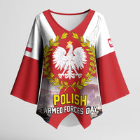 Polish Armed Forces Day Kimono Sleeve Blouse Bog Honor Ojczyzna Heritage