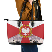 Polish Armed Forces Day Leather Tote Bag Bog Honor Ojczyzna Heritage