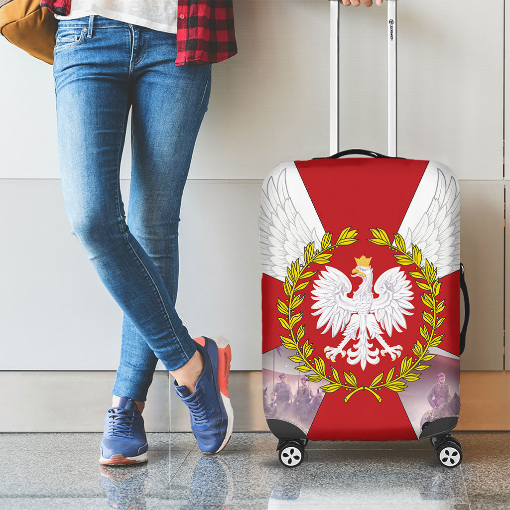 Polish Armed Forces Day Luggage Cover Bog Honor Ojczyzna Heritage