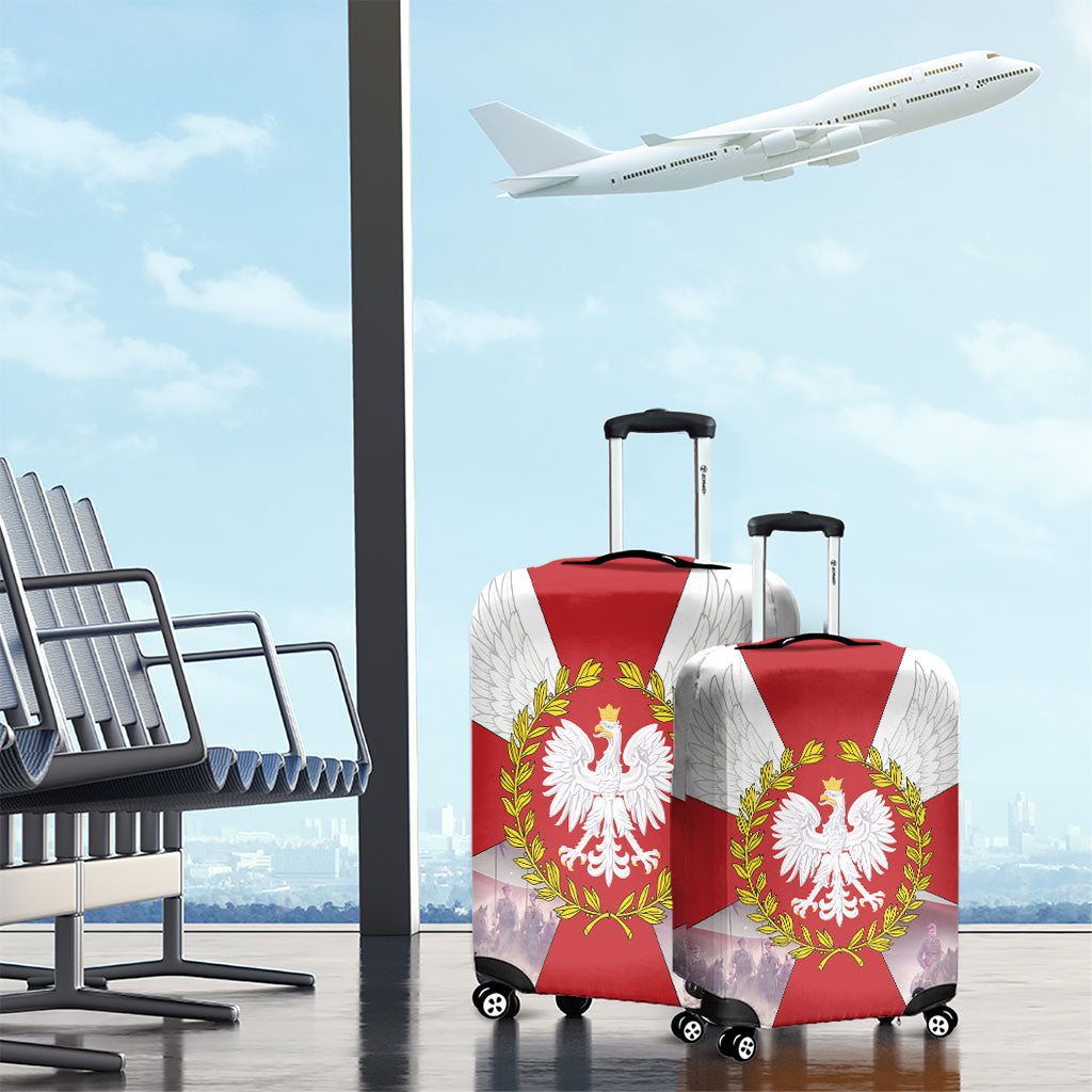 Polish Armed Forces Day Luggage Cover Bog Honor Ojczyzna Heritage
