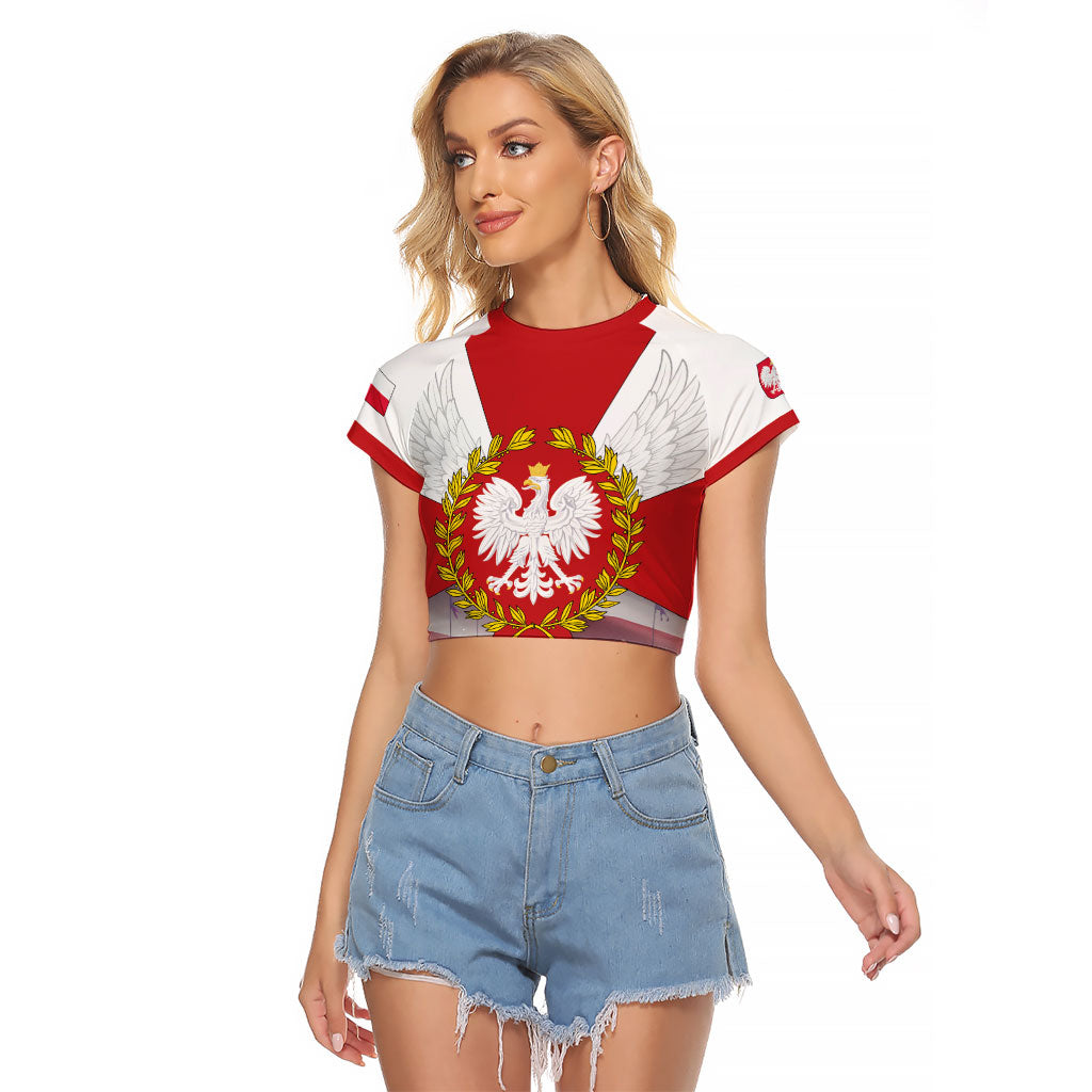 Polish Armed Forces Day Raglan Cropped T Shirt Bog Honor Ojczyzna Heritage