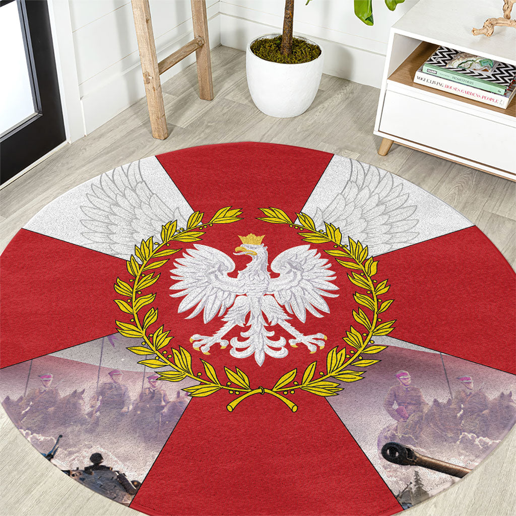 Polish Armed Forces Day Round Carpet Bog Honor Ojczyzna Heritage