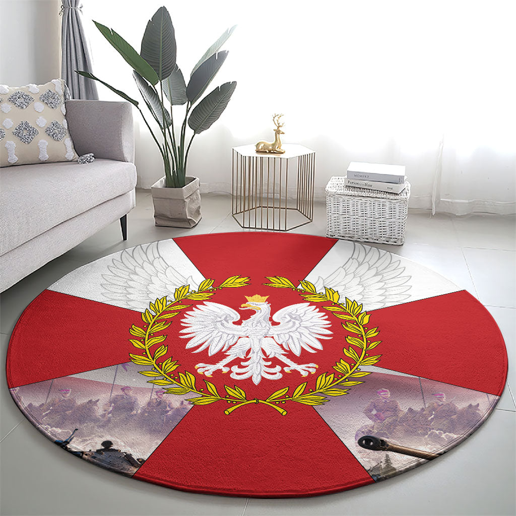 Polish Armed Forces Day Round Carpet Bog Honor Ojczyzna Heritage