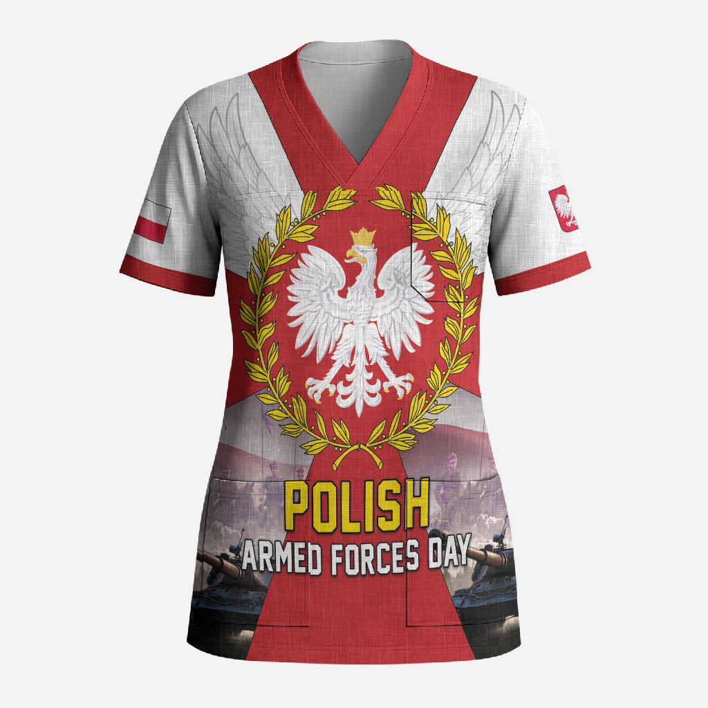 Polish Armed Forces Day Scrub Top Bog Honor Ojczyzna Heritage