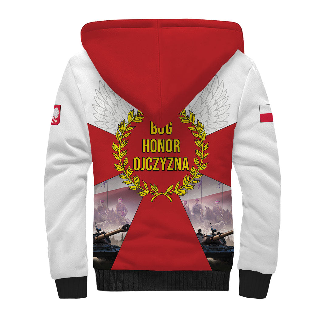 Polish Armed Forces Day Sherpa Hoodie Bog Honor Ojczyzna Heritage
