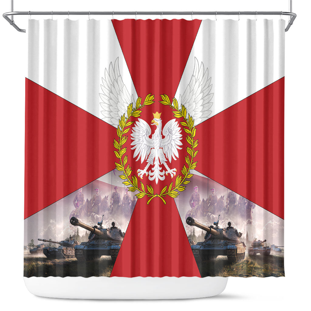 Polish Armed Forces Day Shower Curtain Bog Honor Ojczyzna Heritage