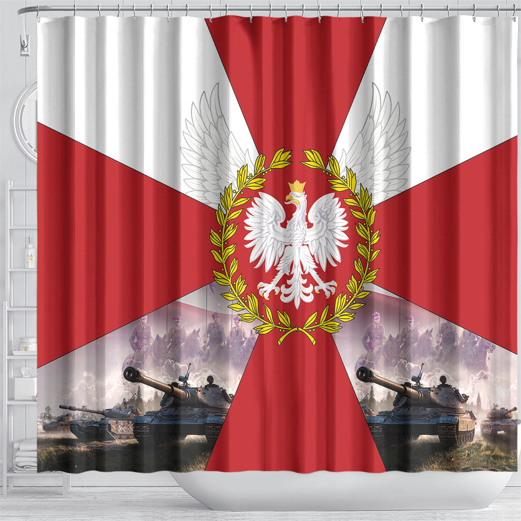 Polish Armed Forces Day Shower Curtain Bog Honor Ojczyzna Heritage