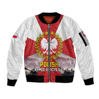 Polish Armed Forces Day Sleeve Zip Bomber Jacket Bog Honor Ojczyzna Heritage
