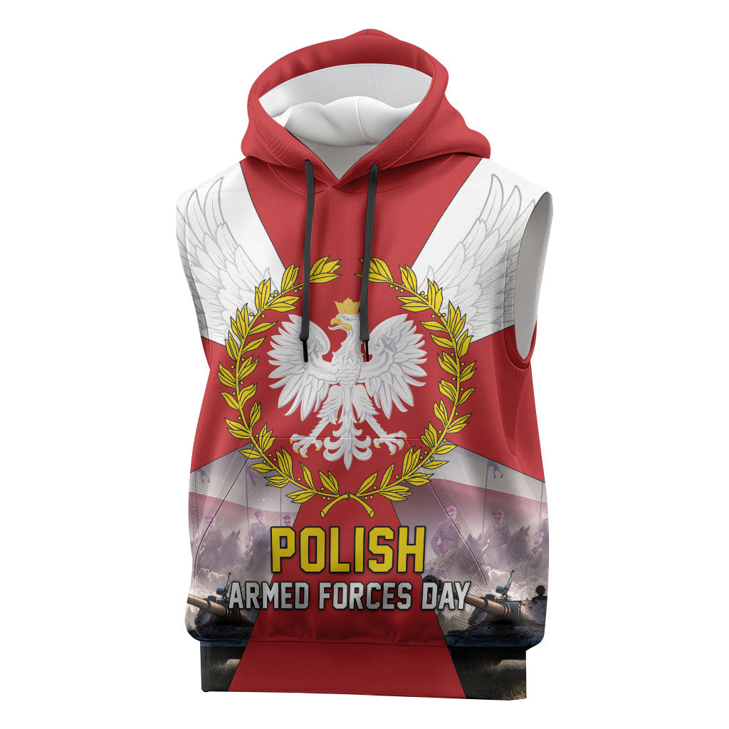Polish Armed Forces Day Sleeveless Hoodie Bog Honor Ojczyzna Heritage