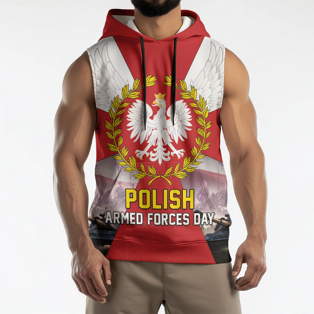 Polish Armed Forces Day Sleeveless Hoodie Bog Honor Ojczyzna Heritage