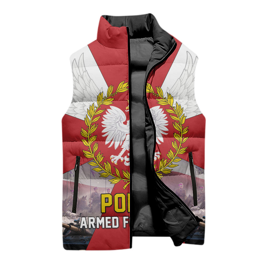 Polish Armed Forces Day Sleeveless Puffer Jacket Bog Honor Ojczyzna Heritage