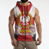 Polish Armed Forces Day Sleeveless Zip Hoodie Bog Honor Ojczyzna Heritage