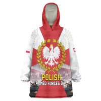 Polish Armed Forces Day Wearable Blanket Hoodie Bog Honor Ojczyzna Heritage