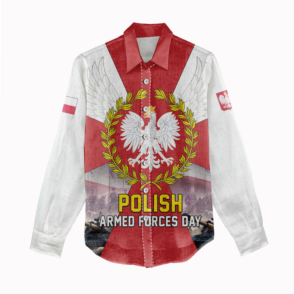 Polish Armed Forces Day Women Casual Shirt Bog Honor Ojczyzna Heritage