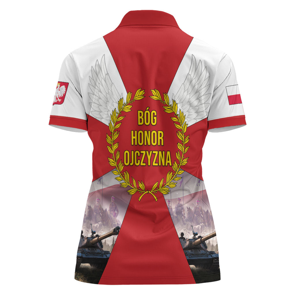 Polish Armed Forces Day Women Polo Shirt Bog Honor Ojczyzna Heritage