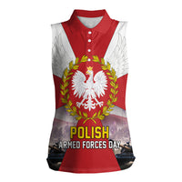 Polish Armed Forces Day Women Sleeveless Polo Shirt Bog Honor Ojczyzna Heritage