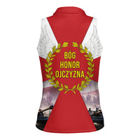 Polish Armed Forces Day Women Sleeveless Polo Shirt Bog Honor Ojczyzna Heritage