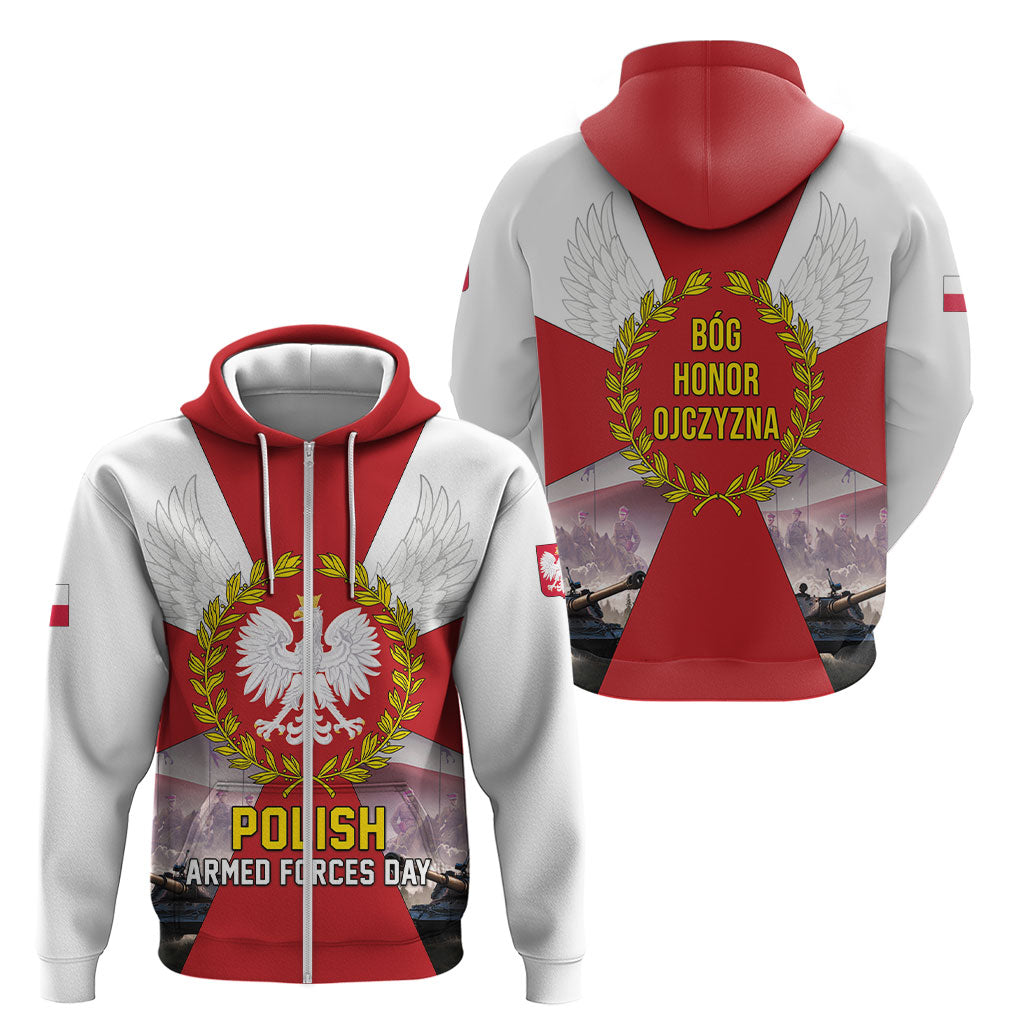Polish Armed Forces Day Zip Hoodie Bog Honor Ojczyzna Heritage