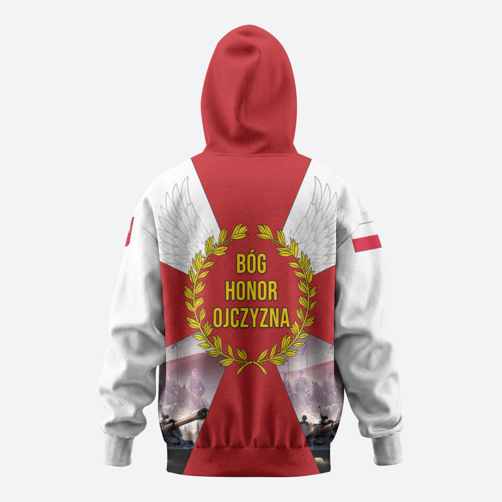 Polish Armed Forces Day Zip Hoodie Bog Honor Ojczyzna Heritage