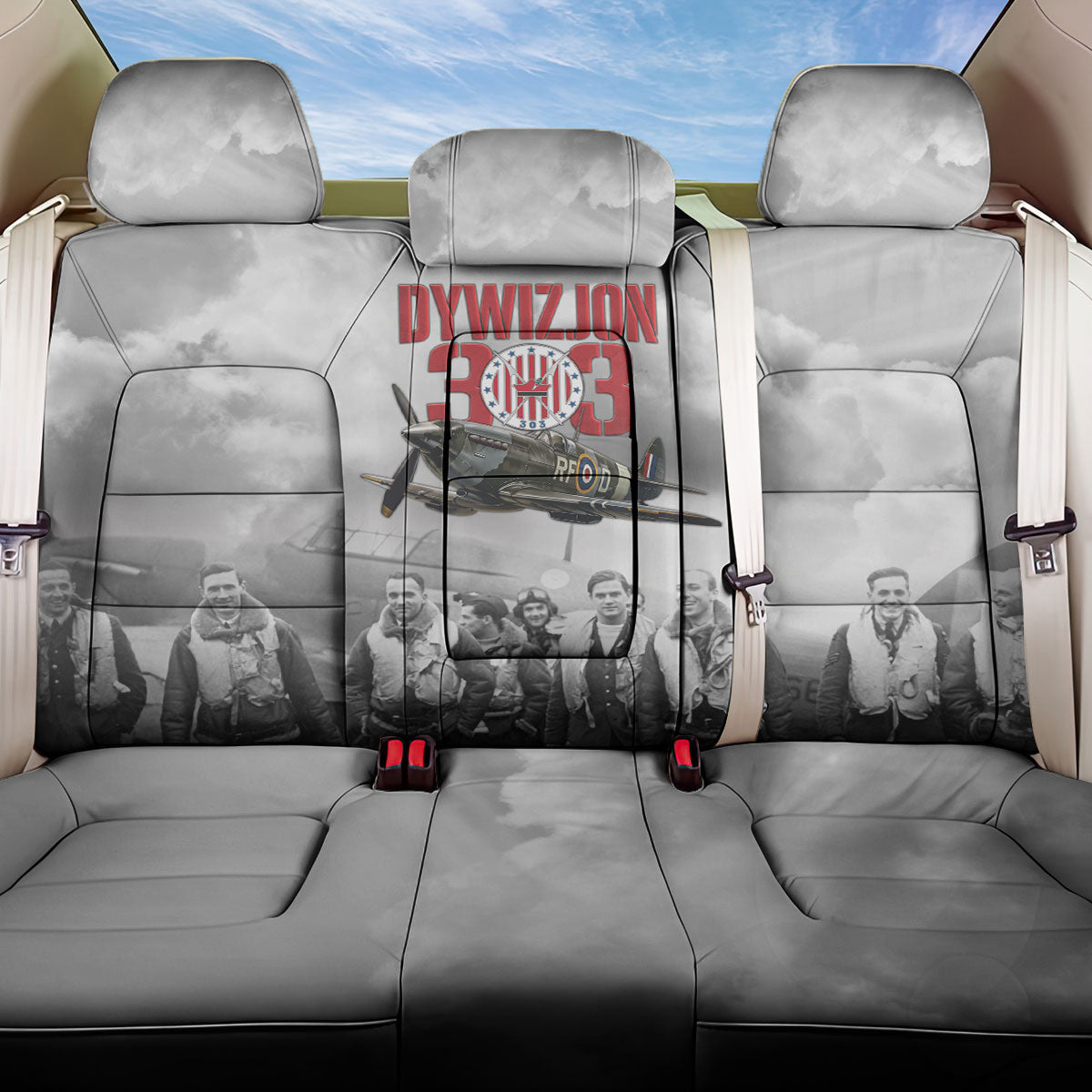 Polish 303 Squadron Back Car Seat Cover Battle Of Britain Air Heroes