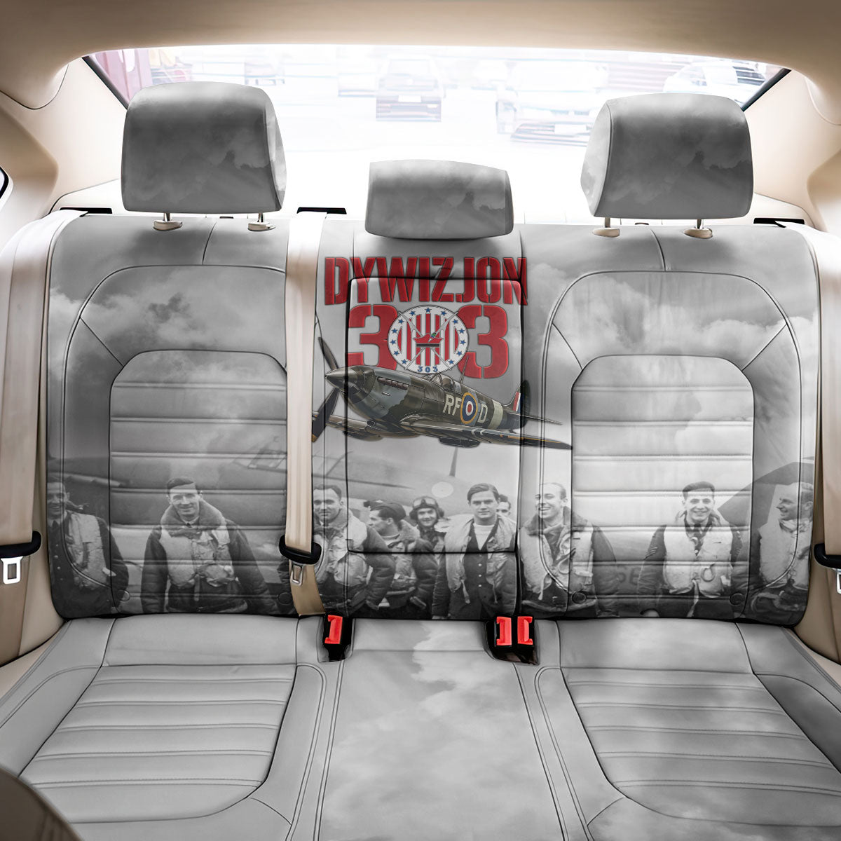 Polish 303 Squadron Back Car Seat Cover Battle Of Britain Air Heroes