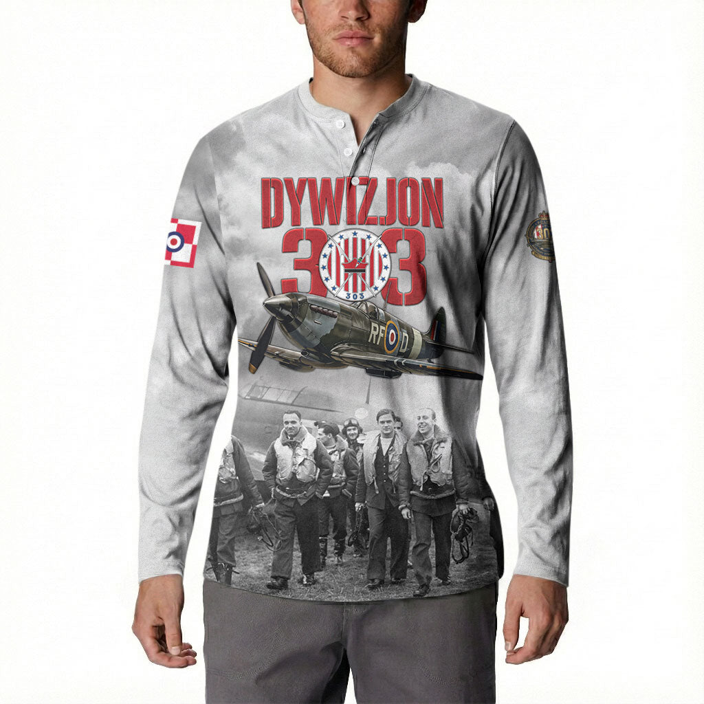 Polish 303 Squadron Button Sweatshirt Battle Of Britain Air Heroes