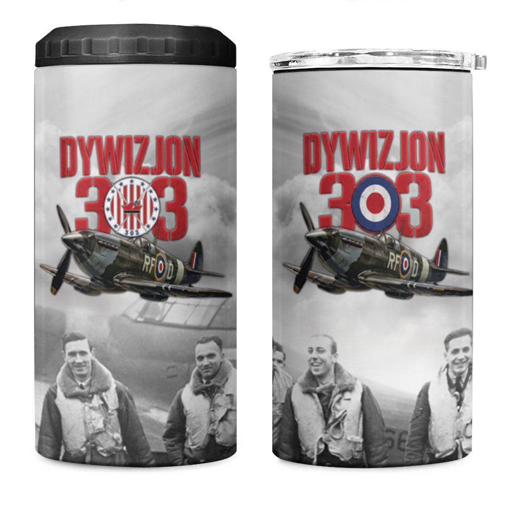 Polish 303 Squadron 4 in 1 Can Cooler Tumbler Battle Of Britain Air Heroes
