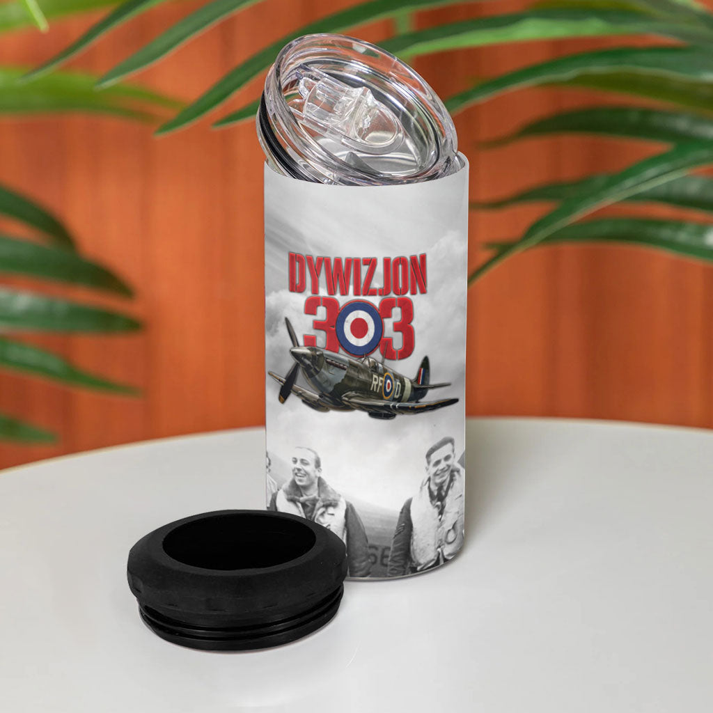 Polish 303 Squadron 4 in 1 Can Cooler Tumbler Battle Of Britain Air Heroes