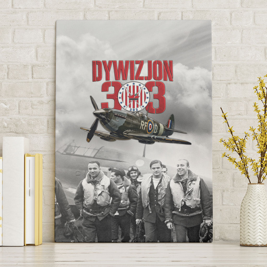 Polish 303 Squadron Canvas Wall Art Battle Of Britain Air Heroes