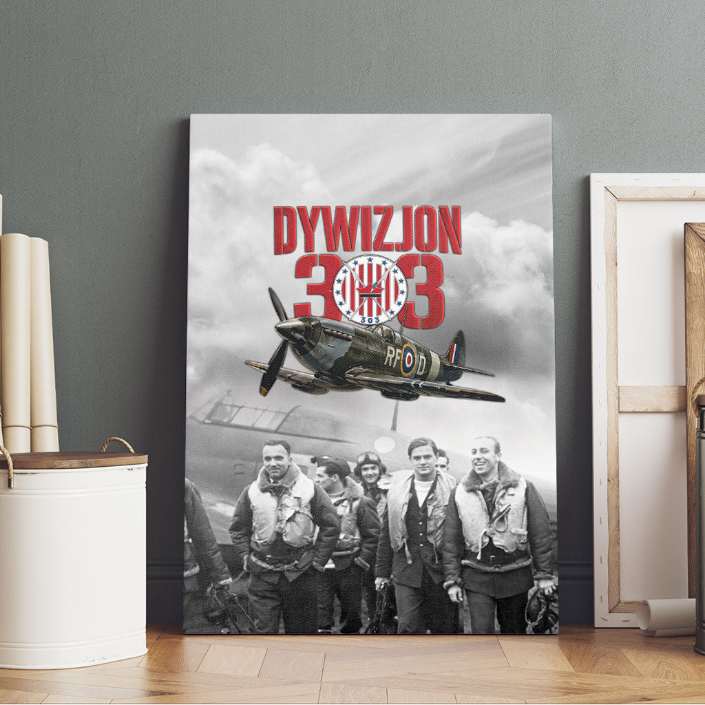 Polish 303 Squadron Canvas Wall Art Battle Of Britain Air Heroes