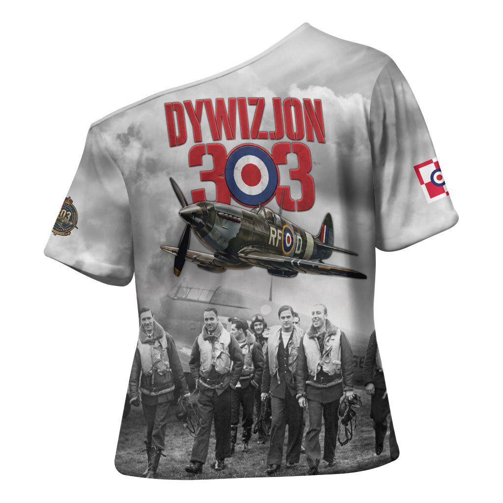 Polish 303 Squadron Cross Shoulder Shirt Battle Of Britain Air Heroes