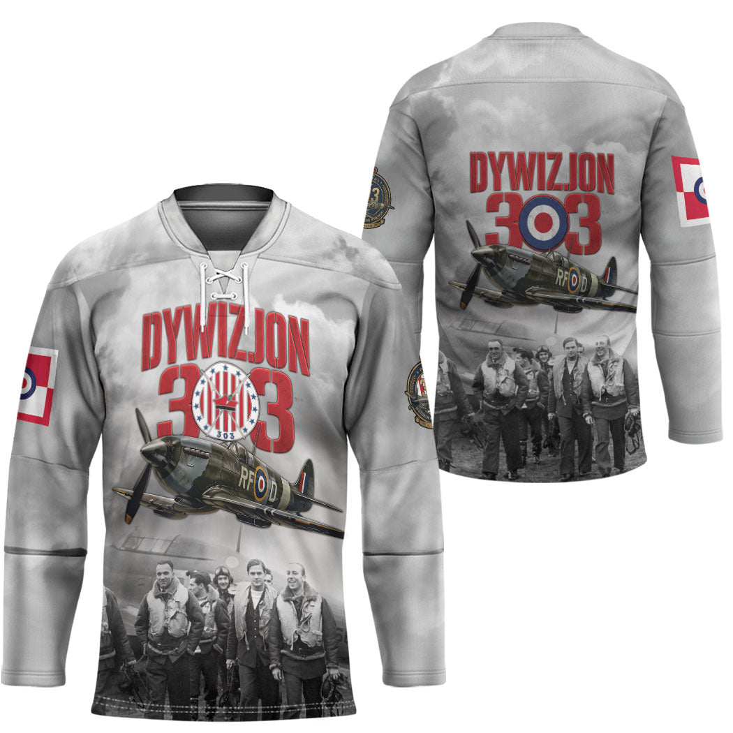 Polish 303 Squadron Hockey Jersey Battle Of Britain Air Heroes