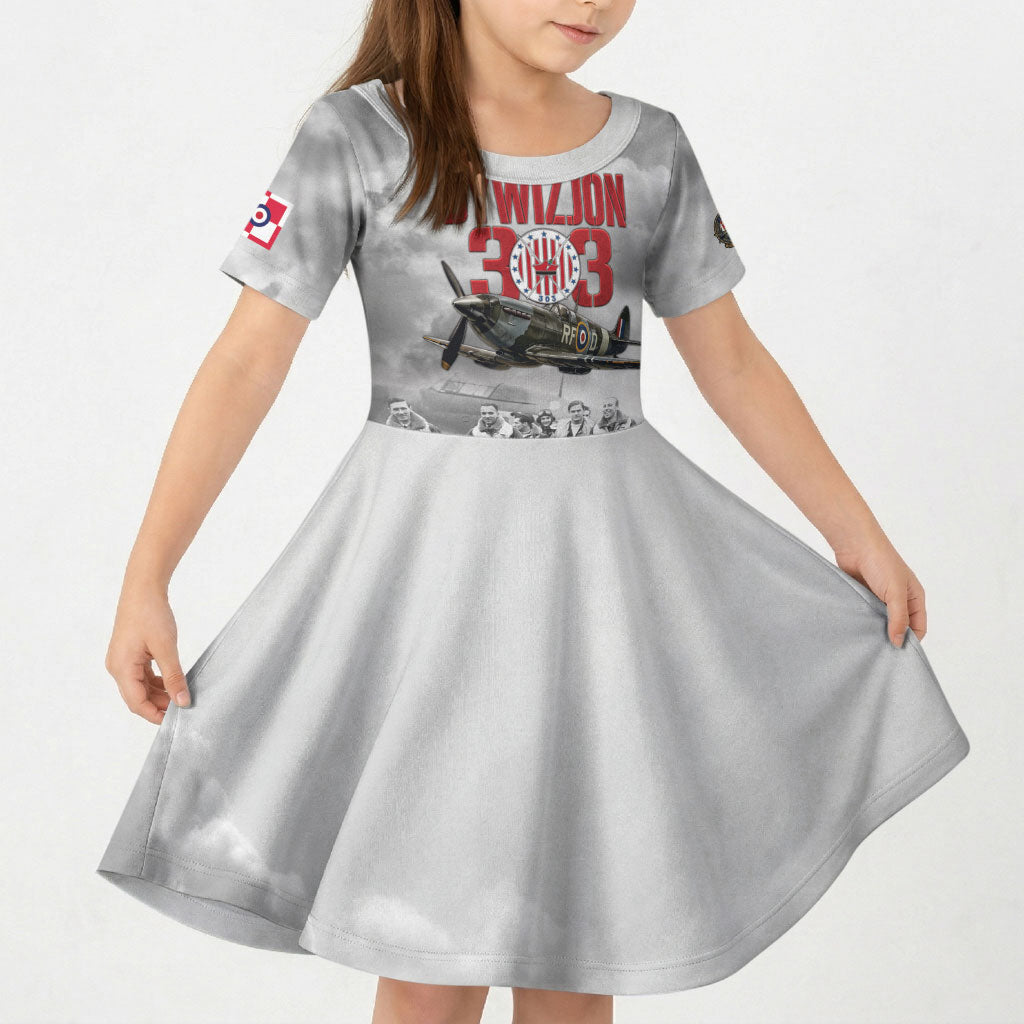 Polish 303 Squadron Kid Short Sleeve Dress Battle Of Britain Air Heroes