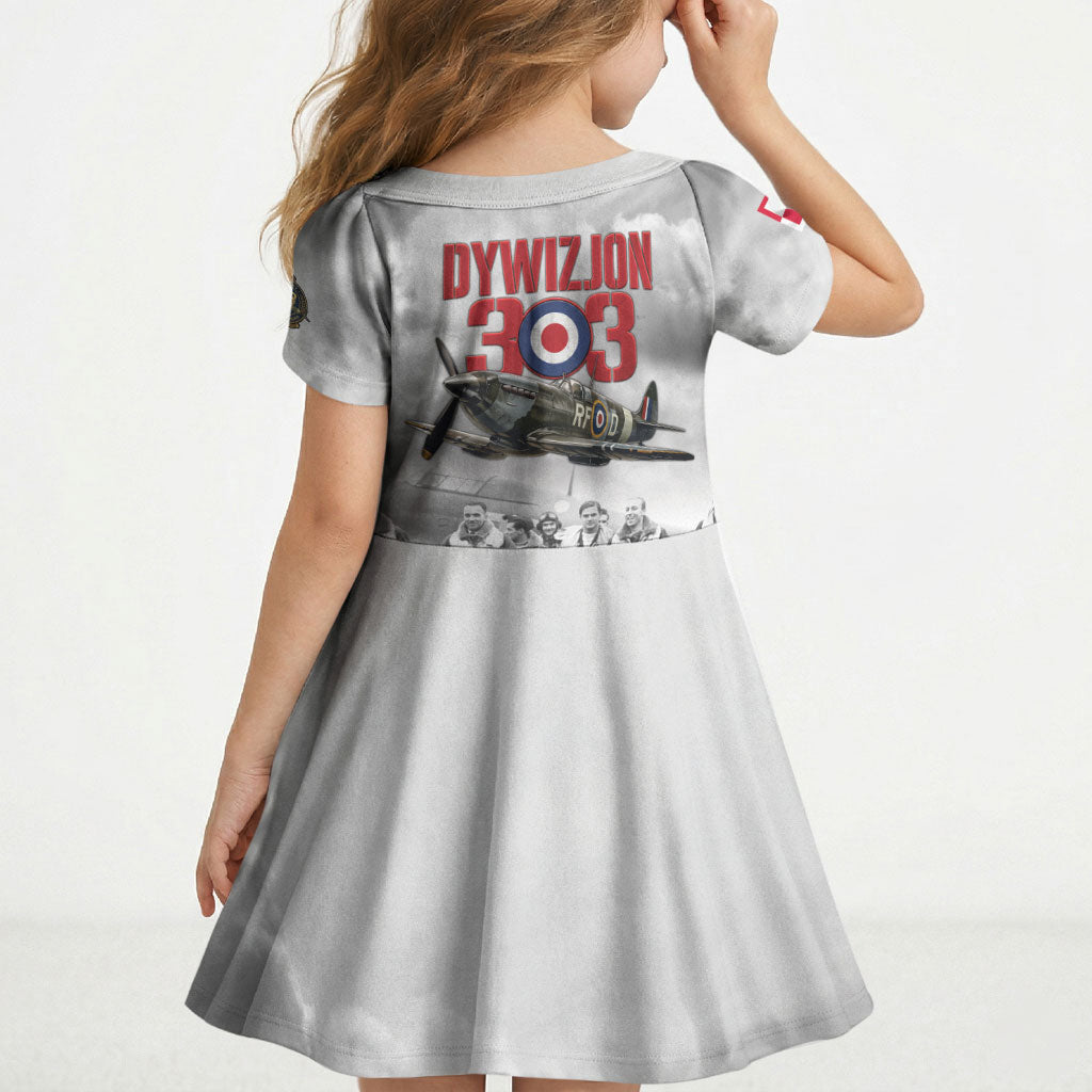Polish 303 Squadron Kid Short Sleeve Dress Battle Of Britain Air Heroes