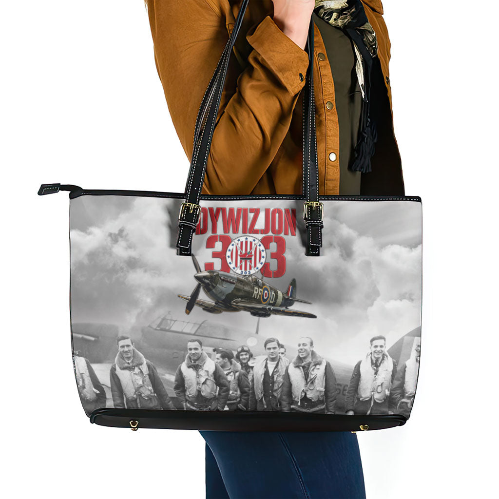 Polish 303 Squadron Leather Tote Bag Battle Of Britain Air Heroes