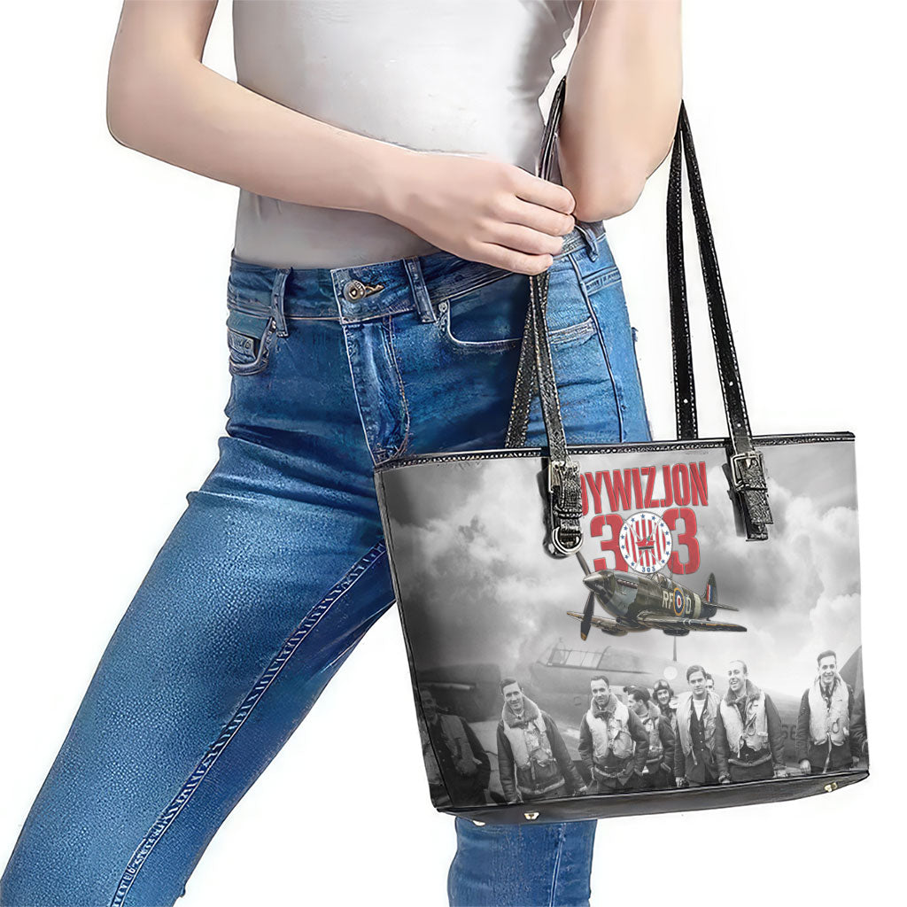 Polish 303 Squadron Leather Tote Bag Battle Of Britain Air Heroes