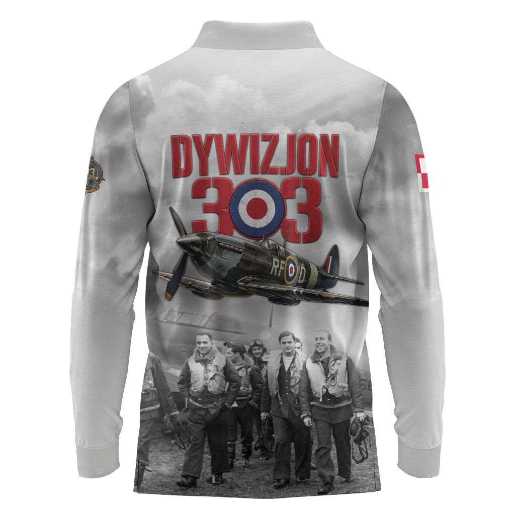 Polish 303 Squadron Long Sleeve Polo Shirt Battle Of Britain Air Heroes