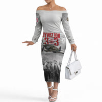 Polish 303 Squadron Off The Shoulder Long Sleeve Dress Battle Of Britain Air Heroes