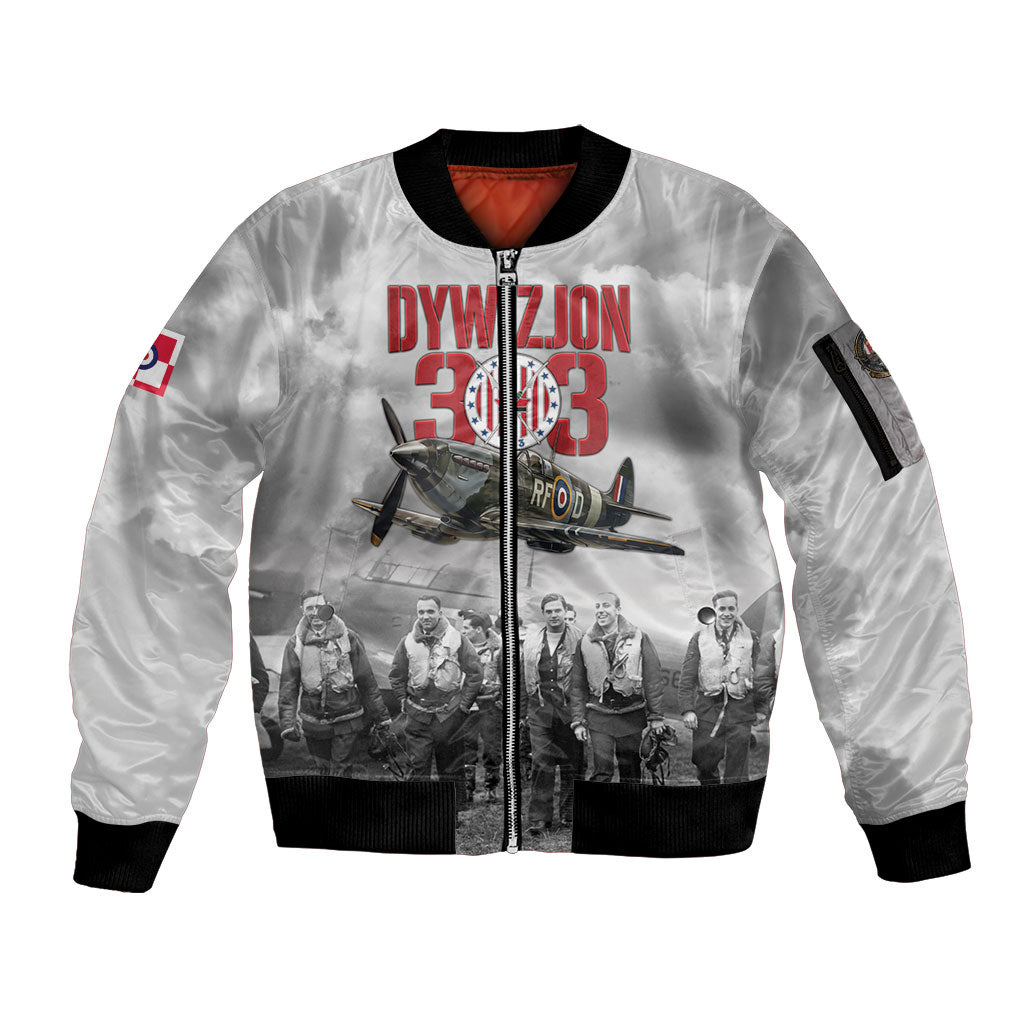 Polish 303 Squadron Sleeve Zip Bomber Jacket Battle Of Britain Air Heroes