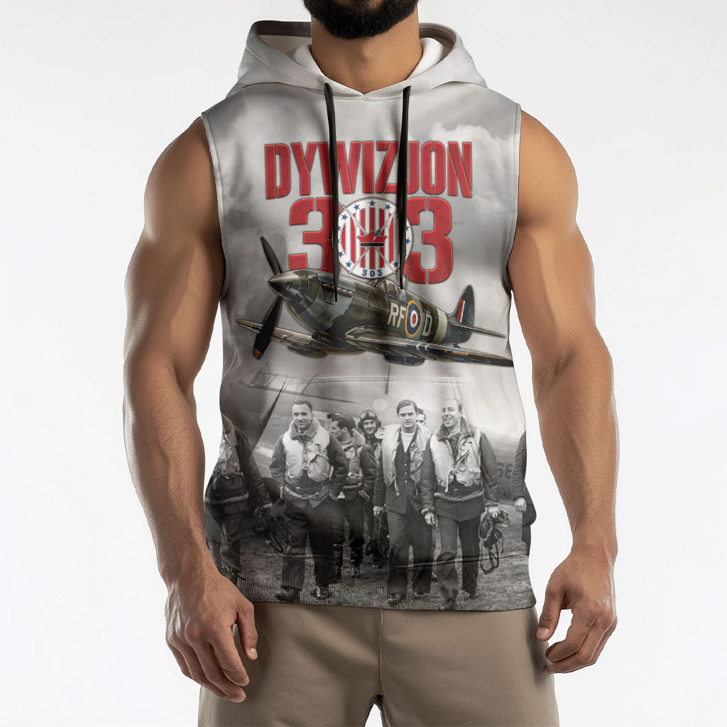 Polish 303 Squadron Sleeveless Hoodie Battle Of Britain Air Heroes