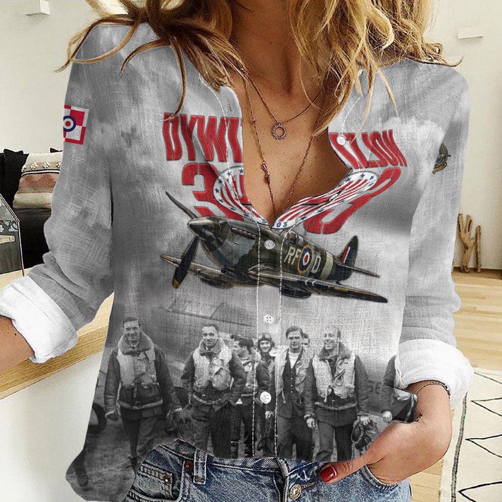 Polish 303 Squadron Women Casual Shirt Battle Of Britain Air Heroes