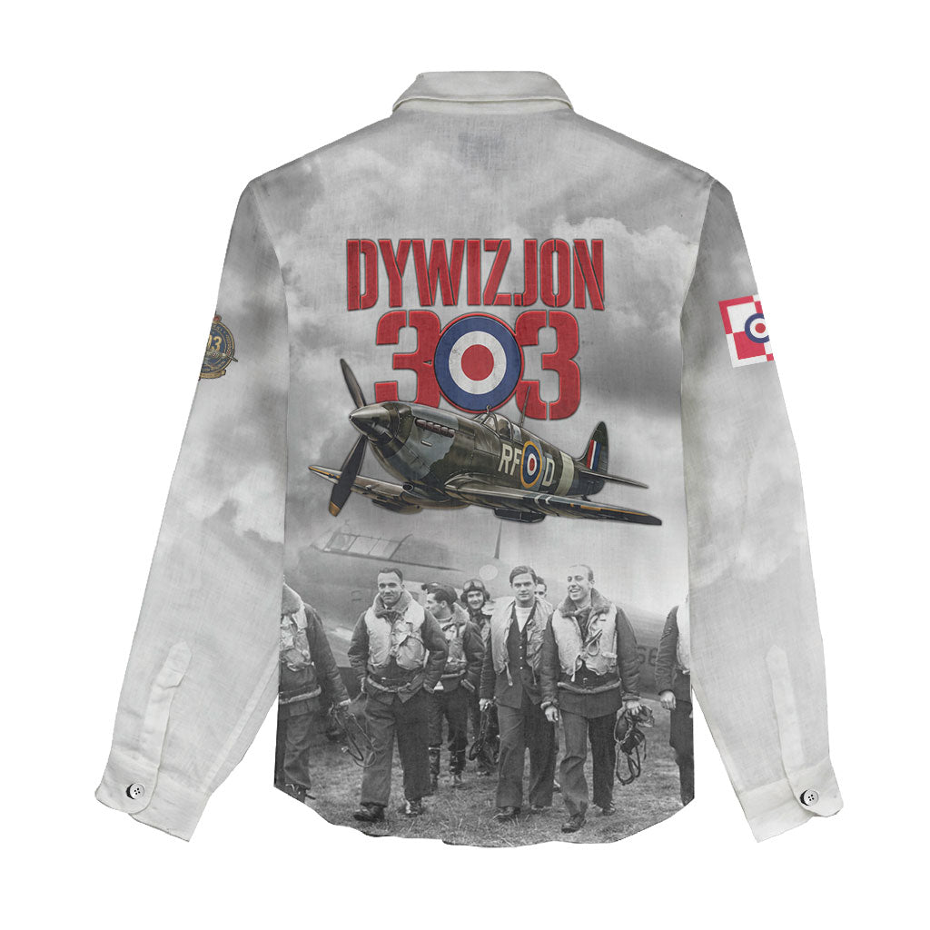 Polish 303 Squadron Women Casual Shirt Battle Of Britain Air Heroes