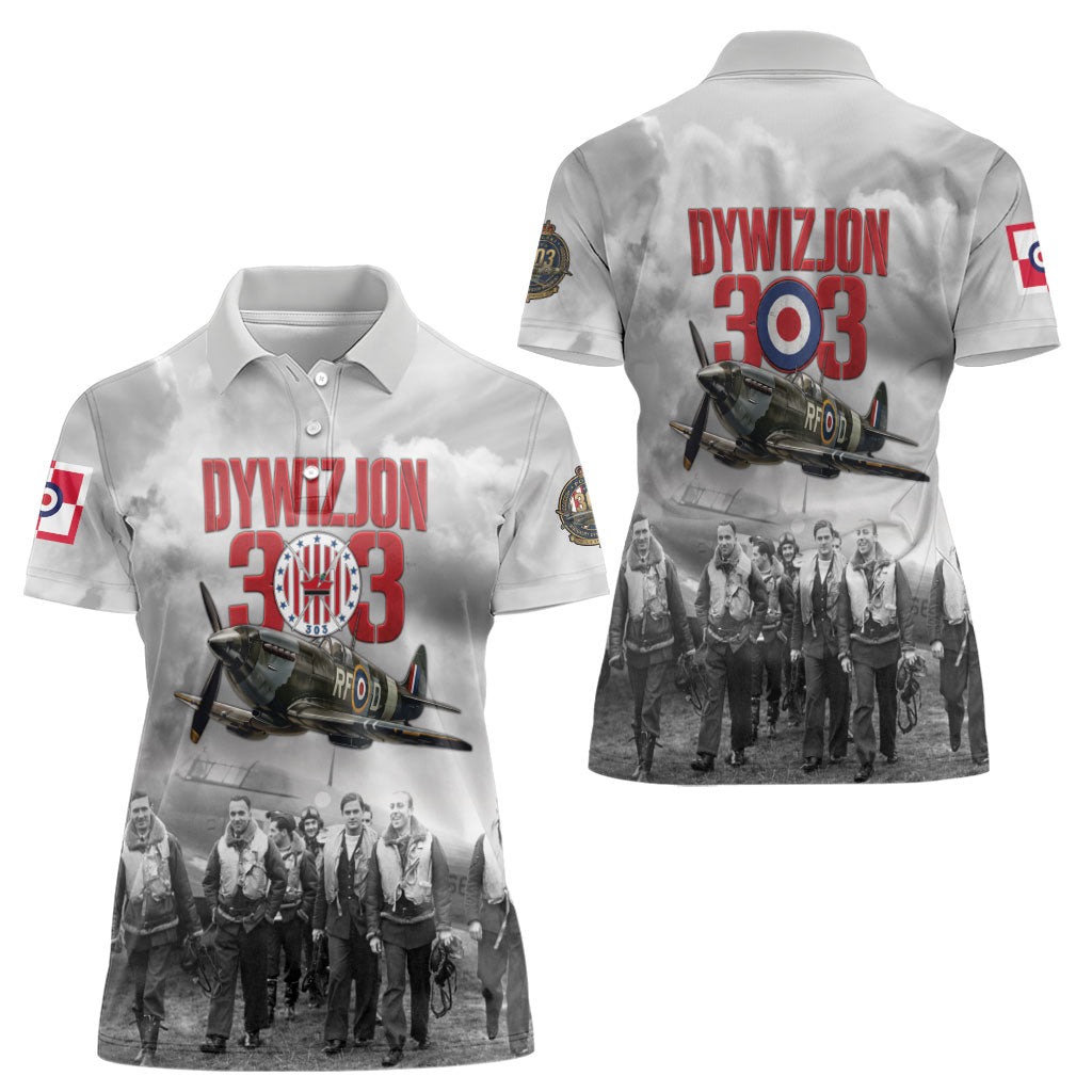 Polish 303 Squadron Women Polo Shirt Battle Of Britain Air Heroes