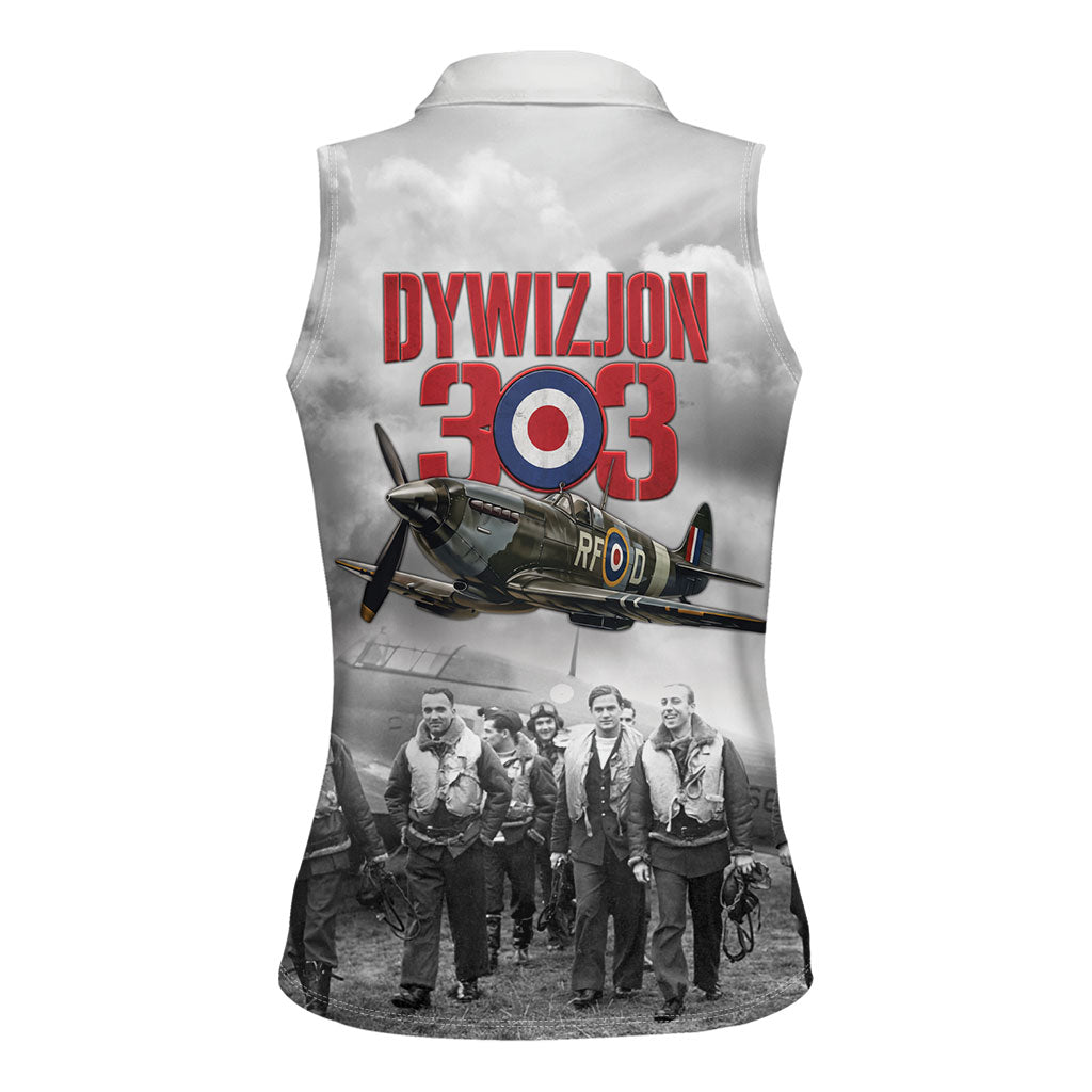 Polish 303 Squadron Women Sleeveless Polo Shirt Battle Of Britain Air Heroes