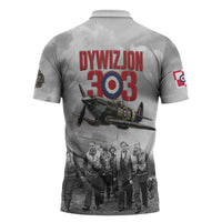 Polish 303 Squadron Zipper Polo Shirt Battle Of Britain Air Heroes